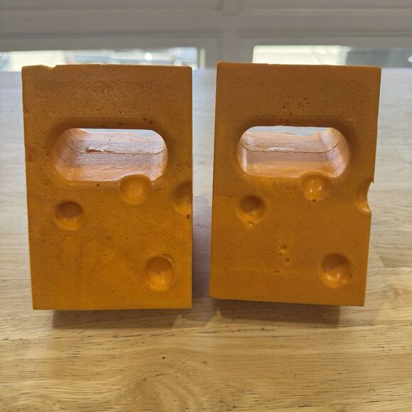 Cheesehead Cozy Cheese Wedge Can Holder Foamation Green Bay Packers Lot of 2 Vtg - Picture 4 of 8